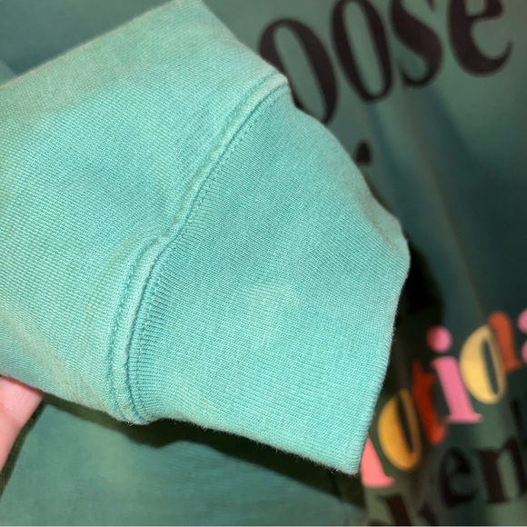 MAYFAIR GROUP *HARD TO FIND* GREEN “CHOOSE YOUR OWN EMOTIONAL JOURNEY” crew neck - Picture 9 of 14